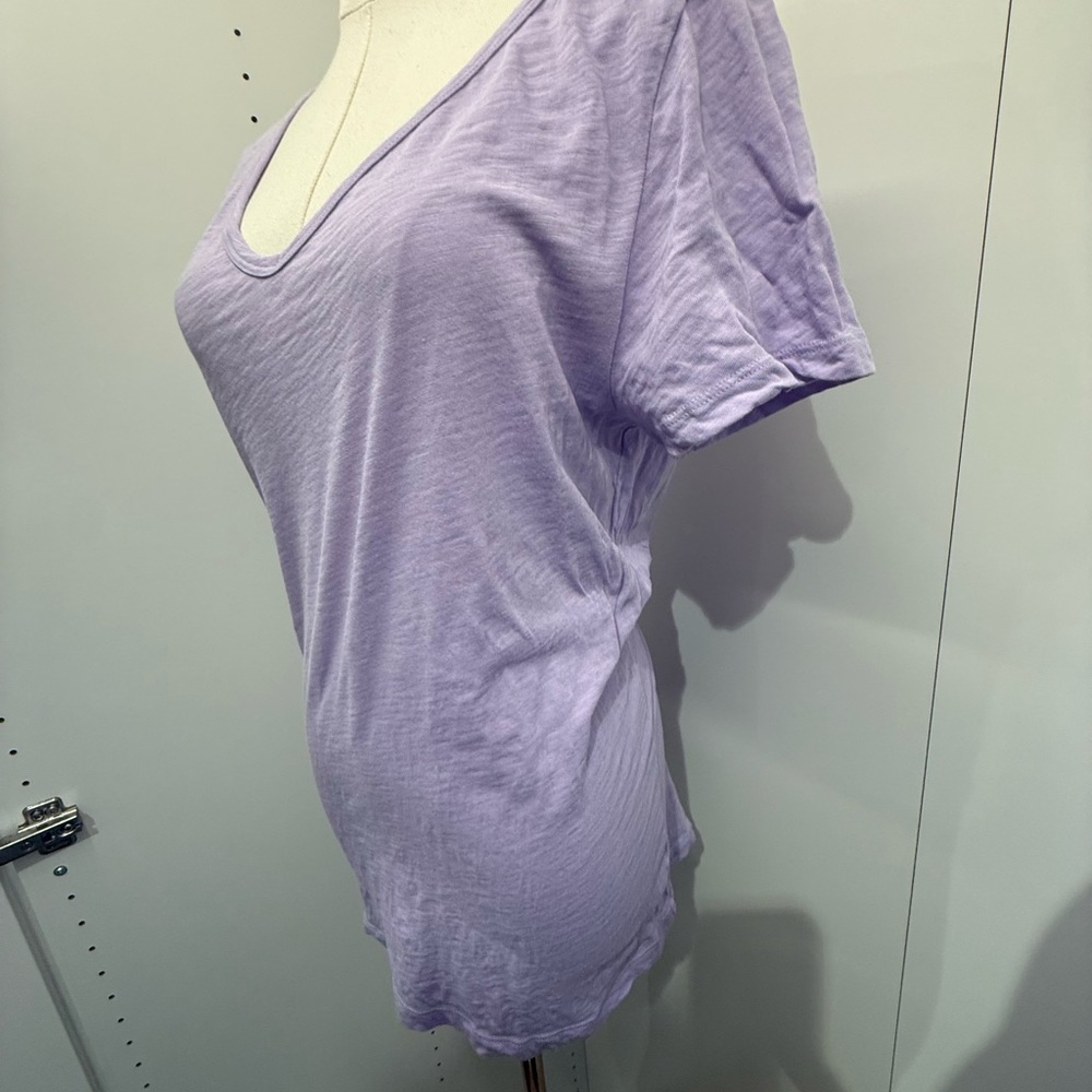 Lord & Taylor Light Purple Short Sleeve Top - Picture 3 of 5